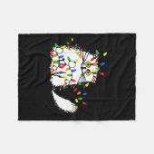 Cute Funny Animal Lover Cat Christmas Fleecedecke (Vorderseite (Horizontal))
