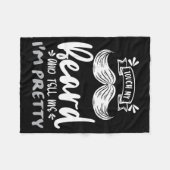 Cute Funny Beard Quote Gift For Bearded Men And Lo Fleecedecke (Vorderseite (Horizontal))