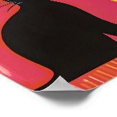 Cute Funny Black cat Poster (Ecke)