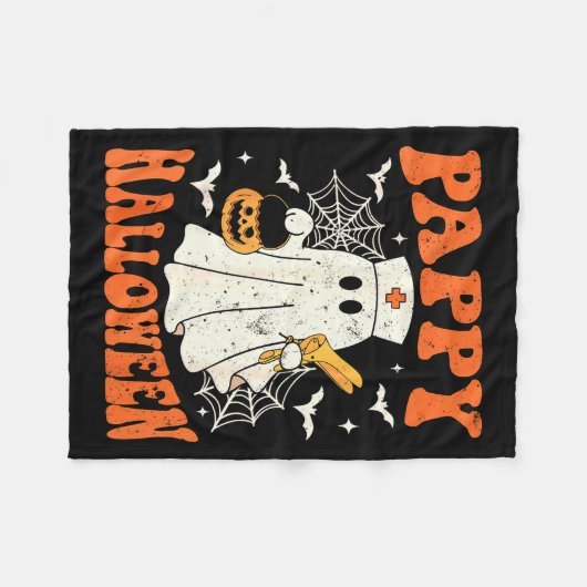 Cute Funny Boo Ghost Nurses Pappy Halloween Obgyn  Fleecedecke (Vorderseite (Horizontal))