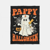 Cute Funny Boo Ghost Nurses Pappy Halloween Obgyn  Fleecedecke (Vorderseite)