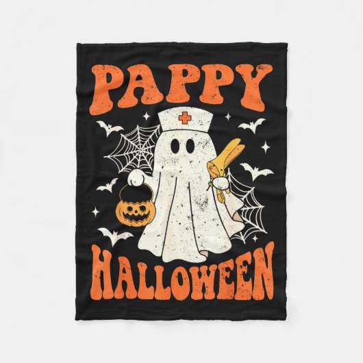 Cute Funny Boo Ghost Nurses Pappy Halloween Obgyn  Fleecedecke (Vorderseite)