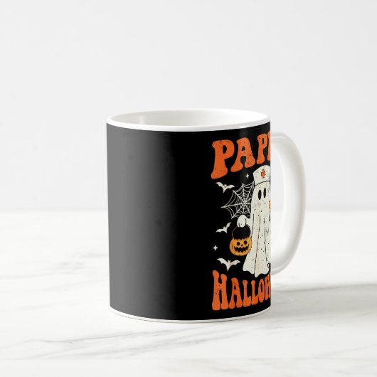 Cute Funny Boo Ghost Nurses Pappy Halloween Obgyn Kaffeetasse (VorderseiteRechts)