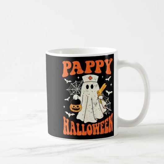 Cute Funny Boo Ghost Nurses Pappy Halloween Obgyn Kaffeetasse (Rechts)
