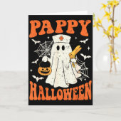 Cute Funny Boo Ghost Nurses Pappy Halloween Obgyn  Karte (Gelbe Blume)