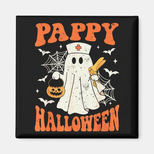 Cute Funny Boo Ghost Nurses Pappy Halloween Obgyn Magnet (Vorne)