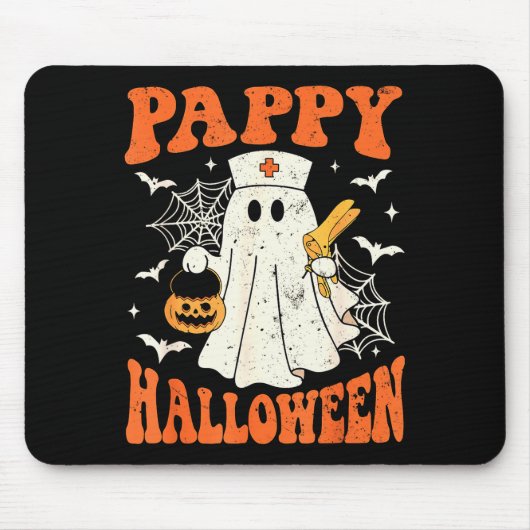 Cute Funny Boo Ghost Nurses Pappy Halloween Obgyn Mousepad (Vorne)