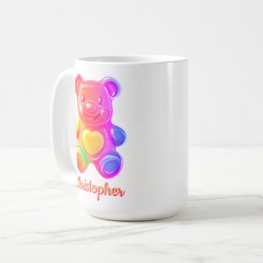 Cute Funny Candy Gimme Gummy Bear Kaffeetasse (Vorderseite Links)
