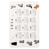 Cute Funny Cat 2026 Calendar Magnet (Vertikal)