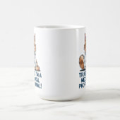 Cute Funny Cat Medical Pun Illustration Kaffeetasse (Mittel)