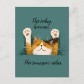 Cute Funny Cat Nap Ankündigungspostkarte (Vorderseite)