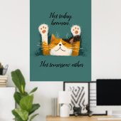 Cute Funny Cat Nap Poster (Heimbüro)