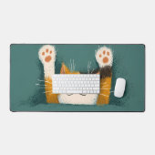 Cute Funny Cat Nap Schreibtischunterlage (Tastatur & Maus)