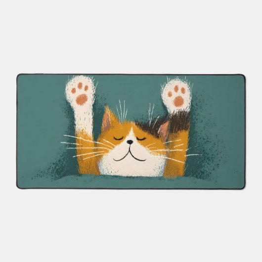 Cute Funny Cat Nap Schreibtischunterlage (Vorderseite)