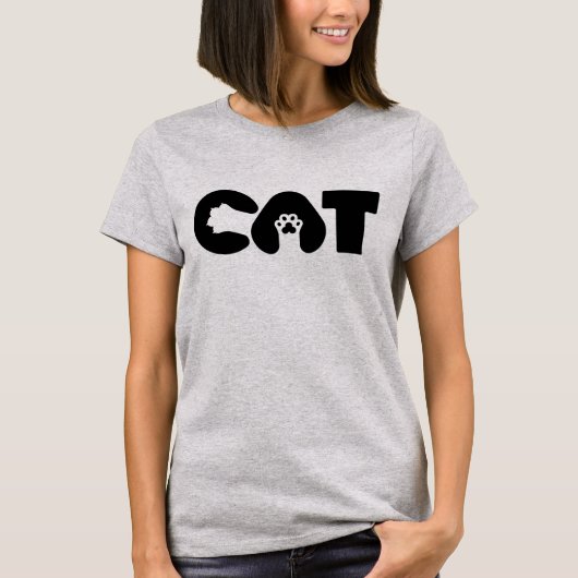 Cute Funny CAT Typography Cat Lover Design T-Shirt (Vorderseite)