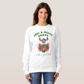Cute Funny Christmas Merry Goose and a Good Book  Sweatshirt (Vorne ganz)