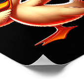 Cute Funny Cool Duck Dabbing Heart Valentines Day Poster (Ecke)