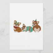 Cute Funny Corgi Dogs Christmas 2025 Einladung (Vorderseite)