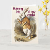 Cute Funny CUSTOMIZABLE Blank White Rabbit Karte (Gelbe Blume)