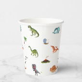 Cute Funny Dinosaur Birthday Party Paper Cups Pappbecher (Rechts)