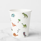 Cute Funny Dinosaur Birthday Party Paper Cups Pappbecher (Vorderseite)