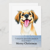 Cute Funny Dog Christmas Card Feiertagskarte (Vorne/Hinten)