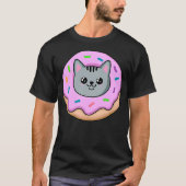 Cute Funny Donut Cat T-Shirt (Vorderseite)