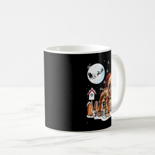 Cute Funny English Bulldog Christmas Lights Santa Kaffeetasse (VorderseiteRechts)