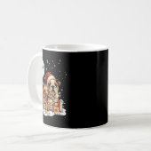 Cute Funny English Bulldog Christmas Lights Santa Kaffeetasse (Vorderseite Links)