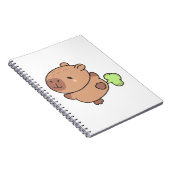 Cute Funny Farting Capybara Pastel Kawaii Notizblock (Rechte Seite)
