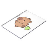 Cute Funny Farting Capybara Pastel Kawaii Notizblock (Linke Seite)