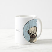 Cute Funny Fawn Pug Custom Name Pug lover Kaffeetasse (VorderseiteRechts)