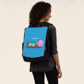 Cute funny frogs bubblegum cartoon illustration rucksack (Ausgewaschen)