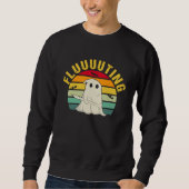 Cute & Funny Halloween Ghost Flute & Fluting Sweatshirt (Vorderseite)
