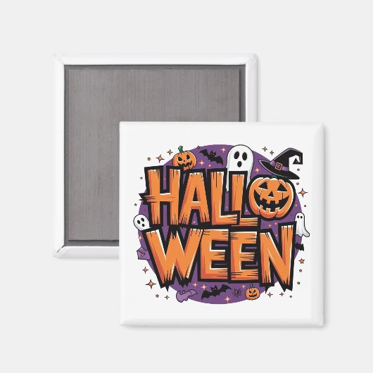 Cute funny halloween magnet (Vorderseite/Rückseite)