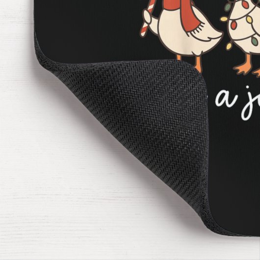 Cute Funny Just A Jolly Goose Silly Santa Hot Coco Mousepad (Ecke)