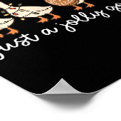 Cute Funny Just A Jolly Goose Silly Santa Hot Coco Poster (Ecke)