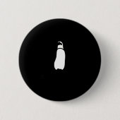 Cute Funny Just Chillin Zoo Penguin Button (Vorderseite)