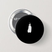 Cute Funny Just Chillin Zoo Penguin Button (Vorne & Hinten)