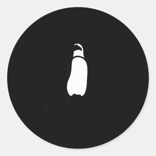 Cute Funny Just Chillin Zoo Penguin Runder Aufkleber (Vorderseite)