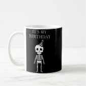 Cute Funny Kawaii Skeleton Birthday Skull Happy Wo Kaffeetasse (Links)