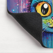 Cute Funny Kitty Cat Mixed Media Animal Pet Mousepad (Ecke)