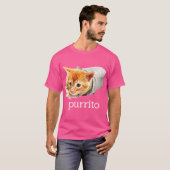 Cute Funny Kitty Cat Purrito Burrito Pun gift T-Shirt (Vorne ganz)