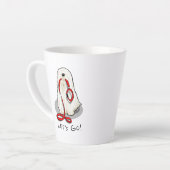 Cute Funny Let's Go! Walk Komondor Dog with Leash Milchtasse (Linke Ecke)