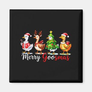 Cute Funny Merry Goosmas lustige Gans Rentier Heiß Magnet