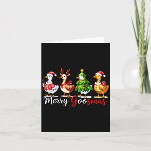 Cute Funny Merry Goosmas Silly Goose Reindeer Hot  Karte (Vorderseite)