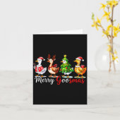Cute Funny Merry Goosmas Silly Goose Reindeer Hot Karte (Gelbe Blume)