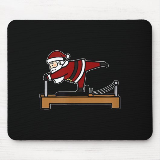 Cute Funny Mery Christmas Lates Santa Claus Perfom Mousepad (Vorne)