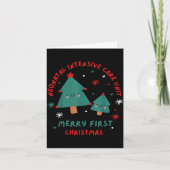 Cute Funny Nicu Merry First Christmas Nurse Crew S Karte (Vorderseite)