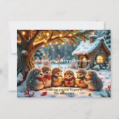 Cute Funny No Silent Night Hedgehog Christmas Card Karte (Rückseite)